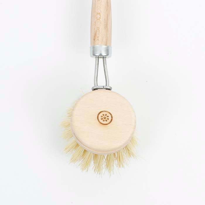 Replaceable Head Dish Brush - Plant Based Bristles - Green Tulip