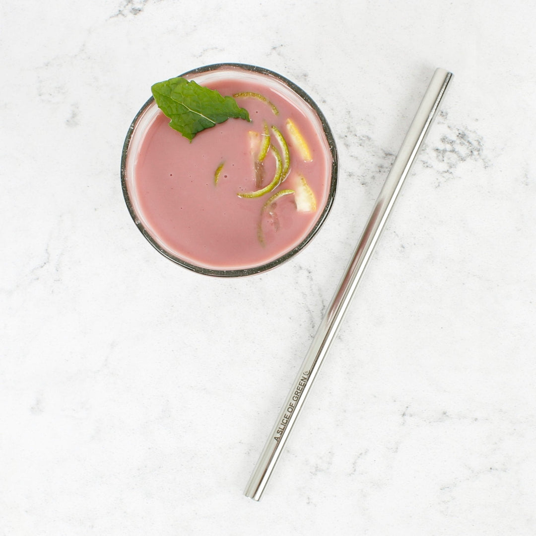 Stainless Steel Smoothie Straw - Green Tulip