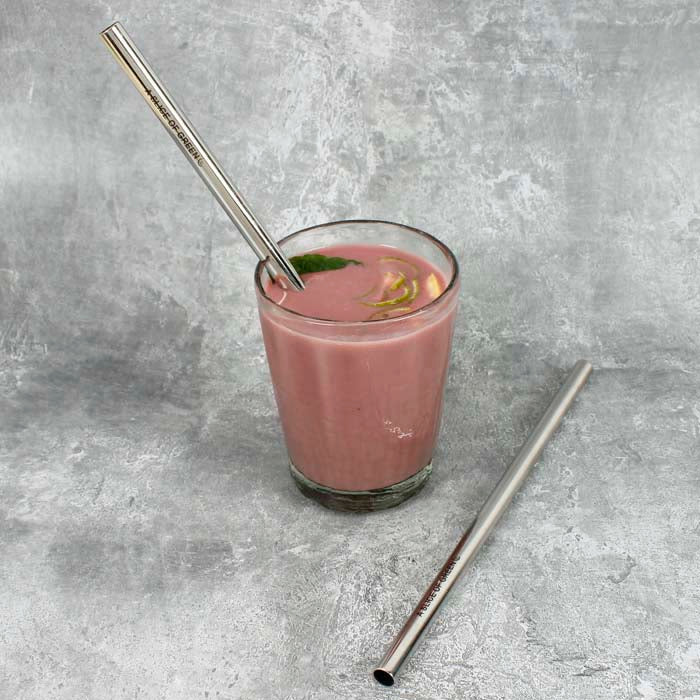 Stainless Steel Smoothie Straw - Green Tulip