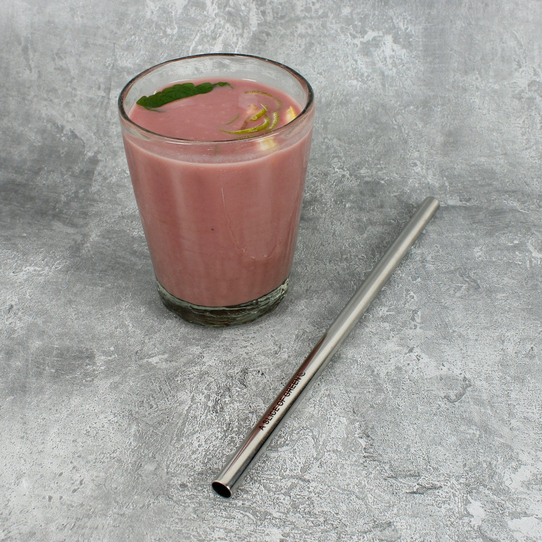 Stainless Steel Smoothie Straw - Green Tulip