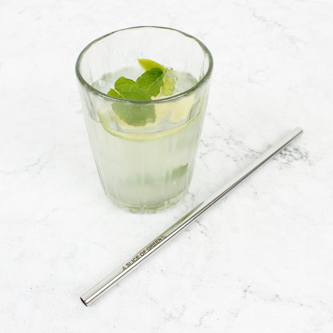 Stainless Steel Straw - Green Tulip