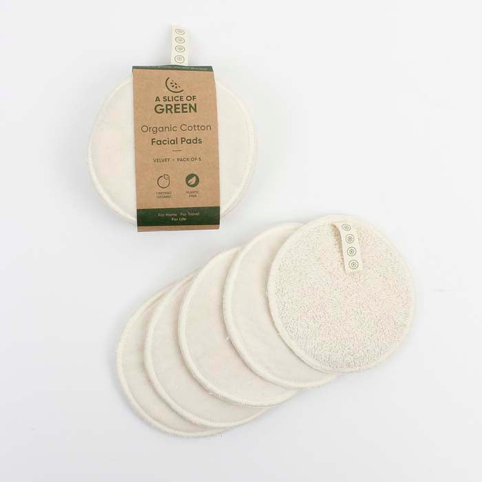 *NQP* Large Organic Cotton Facial Pads - Velvet - Pack of 5